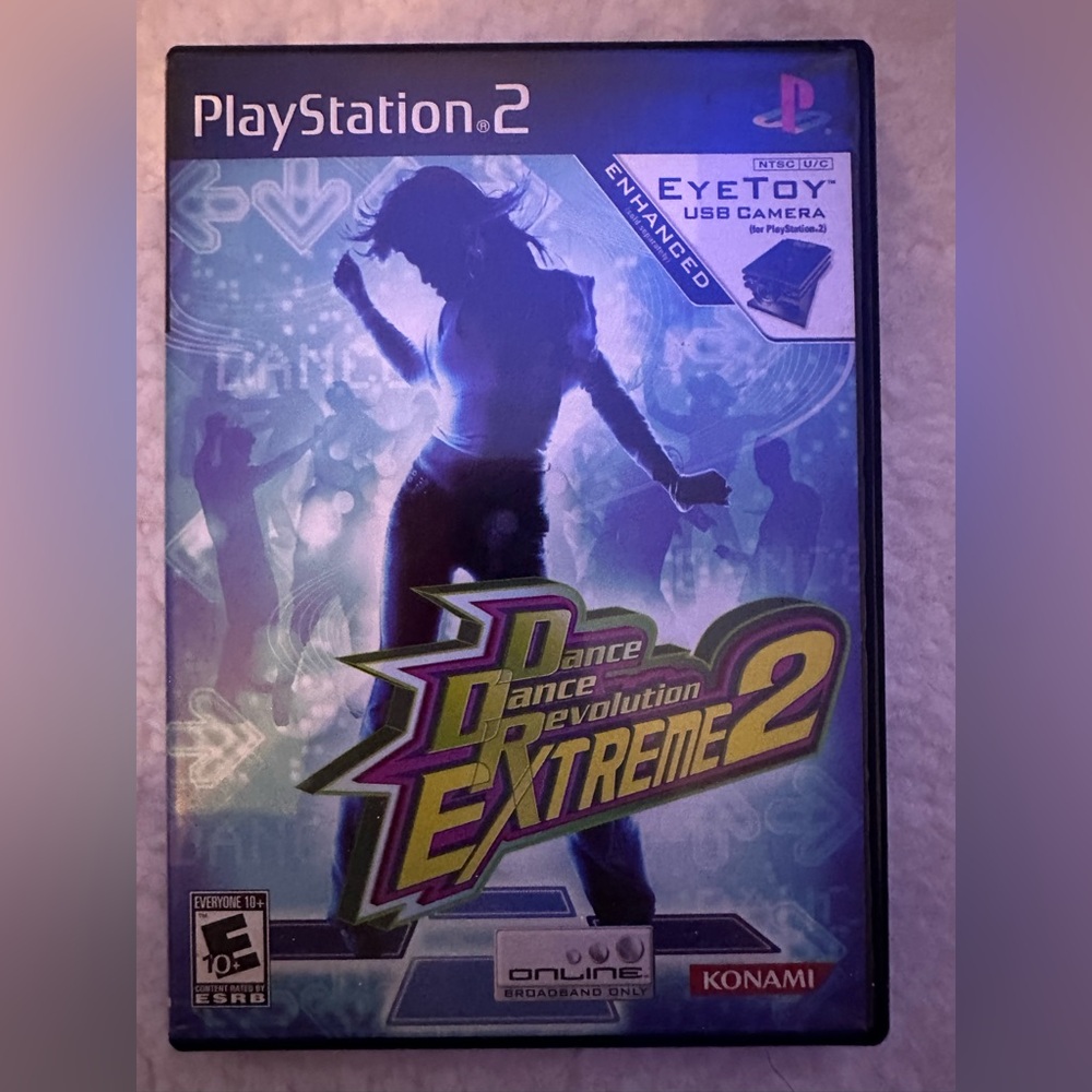 Sony PlayStation 2 Dance Dance Revolution Extreme 2 Blue Purple & Extreme Pad